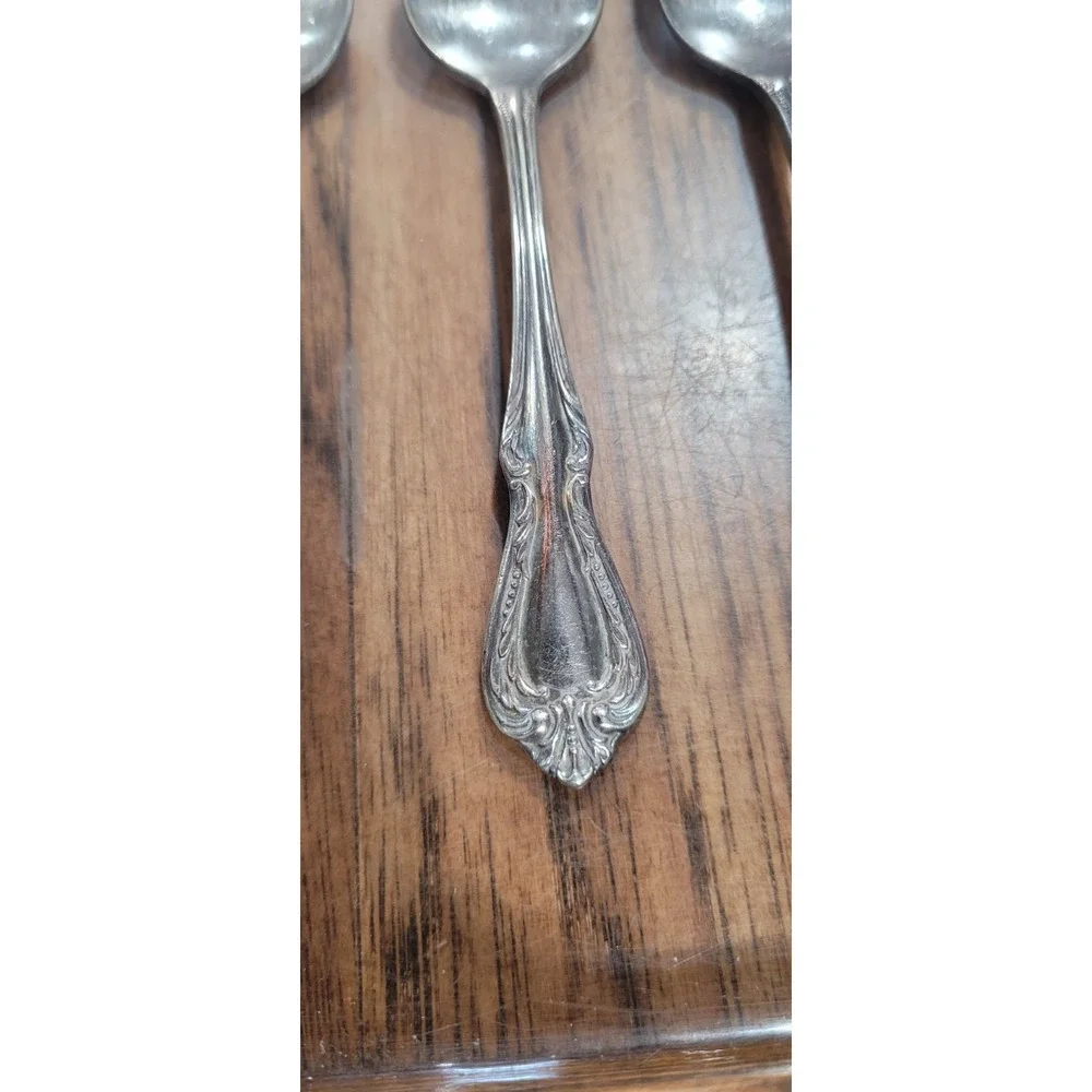 Oneida Wm A Rogers CHALICE Harmony  Silverplate 3 Oval Spoons 1958